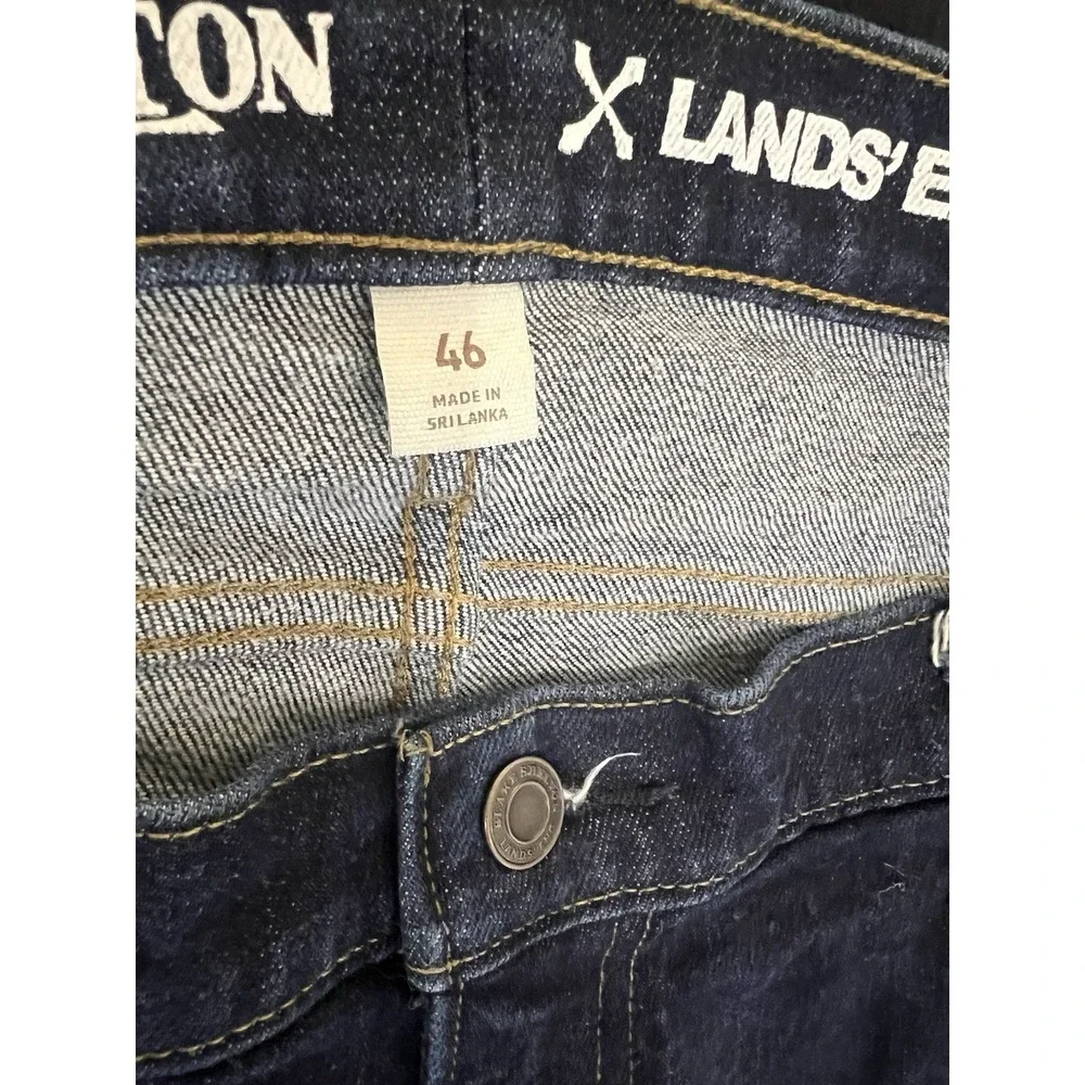 Blake Shelton Lands End Denim Jeans 46X29 Dark Wash Western Stretch‎ Straight